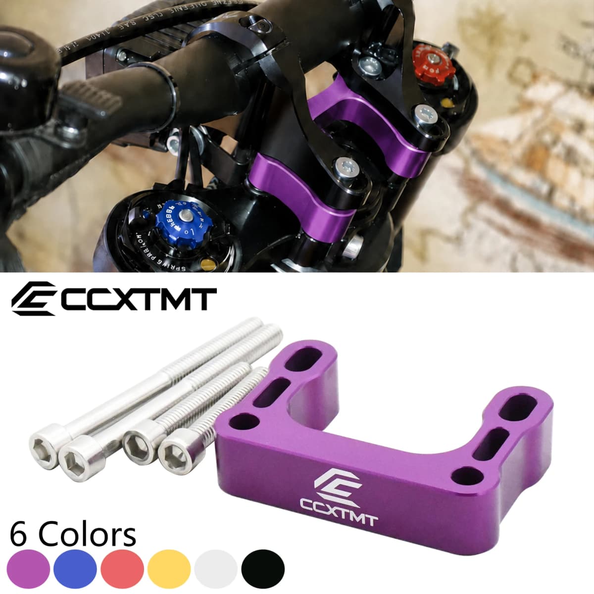 For Sur Ron Light Bee X S L1E Segway X160 X260 E Bike Parts CNC 6061 Aluminum 15MM Reinforced Handlebar Height Riser Clamp
