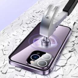 Metal Magnetic Double-Sided Buckle Glass Case For iPhone 16 15 14 13 12 Pro Max Plus 360° Full Cover Protection Shockproof Cover