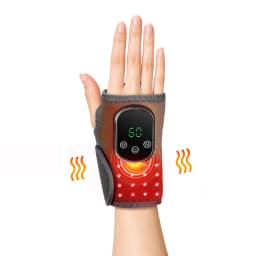 660nm Infrared Wrist Massager Red Light Heating Vibration Massage Wrap Brace Electric Wristband Pad for Hand Joint Support Relax