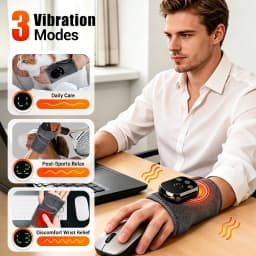 660nm Infrared Wrist Massager Red Light Heating Vibration Massage Wrap Brace Electric Wristband Pad for Hand Joint Support Relax