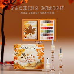 Vendeeni Hot Popular Fall Winter Nail Gel Polish Collection 36color Set TPO HEMA Free OEM High Pigment Autumn Gel Nail Polish