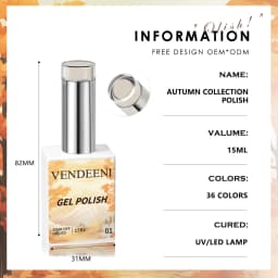 Vendeeni Hot Popular Fall Winter Nail Gel Polish Collection 36color Set TPO HEMA Free OEM High Pigment Autumn Gel Nail Polish