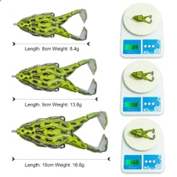 Goture 8.4g 13.6g 16.6g Frog Fishing Lures Soft Tube Bait Topwater Swimbait Floating Bait with Hook for Bass Trout Fishing Rod