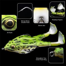 Goture 8.4g 13.6g 16.6g Frog Fishing Lures Soft Tube Bait Topwater Swimbait Floating Bait with Hook for Bass Trout Fishing Rod