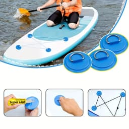 1/4Pcs Surfboard Dinghy Boat PVC Patch PVC D Rings Patch Deck Rigging Sup Board Round Ring Pad Kayaking Boat Surfing Accessories