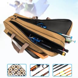 40-80CM Fishing Rod Bag Portable 1200D waterproof Fishing Gear Bag Short Section Single Layer Double Layer Fishing Rod Bag X633G