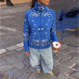Fashion Knit Printed Sweater Women's Stand Collar Long Sleeve Zippers Vintage Style Cardigan 2026 Autumn New Lady Casual Top 