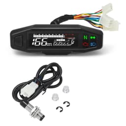 Motorcycle Speedometer 0-12000RPM Tachometer Voltage Gauge 1-6 Gear Meter Odometer Instrument For 12V Motor Waterproof Universal