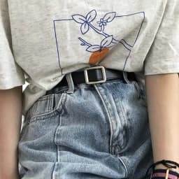 Square Metal Buckle Belt For Men Women Non-hole Korean Wild PU Leather Long Waistband Solid Color Decoration Jeans Pants Strap