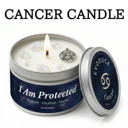 12 Zodiac Candles Set Astrology Scented Soy Candles with Healing Crystal Gemstones 3oz Tin Affirmation Meditation Gift for Women