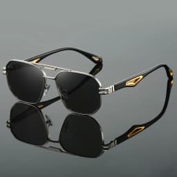 KAMMPT Vintage Square Sunglasses Men New Classic Double Bridge Gradient Shades Trendy Retro Brand Designer Outdoor Sun Glasses