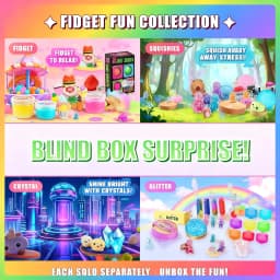 Squishy Squeeze Sensory Fidget Toy Stress Anxiety Relief Cute Rainbow Mystery Blind Box Surprise Pack For Teens Adults Gift