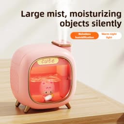 Cartoon Dolls Ultrasonic Air Humidifier 500ML Large Capacity Aroma Essential Oil Diffuser USB Colourful Breathing Night Lights