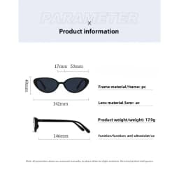 Spicy Girl Style Fashionable Cat Eye Myopia Sunglasses New Retro Street Photography Sun Protection Near Sight Sunglasses Women