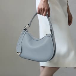 The First Layer of Cowhide Underarm Shoulder Bag 2026 New Niche Design Minimalist Blue Fashion Soft Leather Hand Saddle Bag