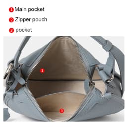 The First Layer of Cowhide Underarm Shoulder Bag 2026 New Niche Design Minimalist Blue Fashion Soft Leather Hand Saddle Bag