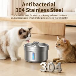 ROJECO Stainless Steel Pet Drinking Fountain Smart Pet Water Dispenser Automatic Cat Water Fountain for Dog Cat Drinking Supply
