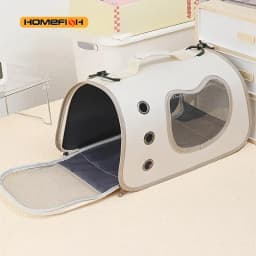 HOMEFISH Portable Pet Carrier Bag for Small Dogs Cats Outdoor Foldable Cat Bag Breathable Cat Shoulder Bag Kitten Carrying Bag