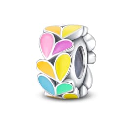 100% 925 Sterling Silver Rainbow Zircon Colorful Butterfly Dragon Shaped Silicone Stopper Charms Beads Fit DIY Bracelets Jewelry
