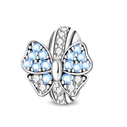 100% 925 Sterling Silver Rainbow Zircon Colorful Butterfly Dragon Shaped Silicone Stopper Charms Beads Fit DIY Bracelets Jewelry