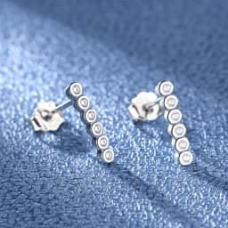 High-quality 925 Sterling Silver Crystal Fashion Circle Hoop Earrings for Woman Wedding Party Gift Street Versatile Jewelry