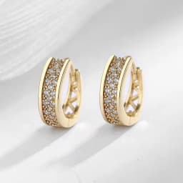 High-quality 925 Sterling Silver Crystal Fashion Circle Hoop Earrings for Woman Wedding Party Gift Street Versatile Jewelry