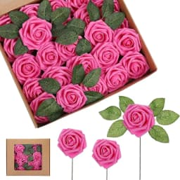 10~100pcs Rose Artificial Flowers Foam Fake Roses Wedding Bouquets Centerpieces Mothers Day Valentines Gifts Party Decoration