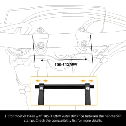 For KTM 690 125-530 SX XC EXC SXF EXCF TPI XCF XCW GPS Navigator Roadbook AMPS Mount Brackets for Husqvarna Beta Sherco GasGas
