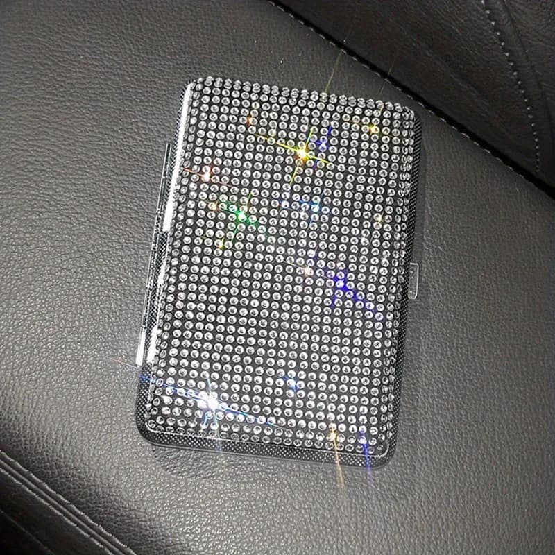 Luxury Sparkling Cigarette Case Slim Style Rhinestone Case Smoking Accessories
