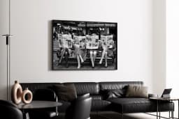 Women Reading Newspaper Print: Retro Chic Fashion Wall Art - Trendy Black & White Photography Wall Decor