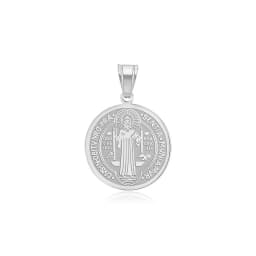 Vintage Catholic Saint Benedict Pendant Necklace 316L Stainless Steel Cross Necklaces For Men Women Religious Amulet Jewelry