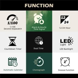 NORTH EDGE NEW TERRAX Men's Digital Military Watches Outdoor Sports Swimming Waterproof 50M Stopwatch Countdown Watch For Men