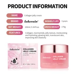 Salmon DNA PDRN Pink Peptide Serum with Collagen Jelly Cream Collagen Tightening Soothing Anti-Aging Firmness Hydration Skincare