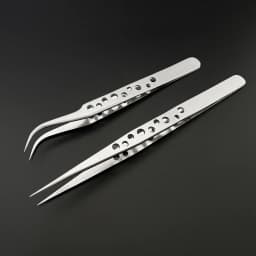 Electronics Industrial Tweezers Precision Anti-static Curved Straight Tip Stainless Forceps Phone Repair Hand Tool sets