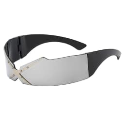 rimless one piece Y2K sunglasses men new fashion hip hop punk sun glasses women vintage Party funny shades mask shield shades
