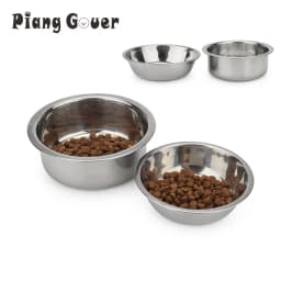 Metal Dog Cat Stainless Steel Pet Bowl Food Drinking Bowl For Small Medium Big Dogs