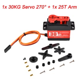 Waterproof 180/270/360 Degree 20KG 25KG 30kg 35kg 60kg Large Torque Digital Coreless Servo Aluminium Metal Gears 25T Arm RC Car
