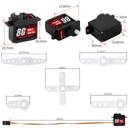 NEEBRC 2g 4.3g 5g 8g 12g 21g Digital Micro Servo for RC Plane Drone Mini Car Helicopter Fixed-wing Wltoys K969 K989 XKS X450