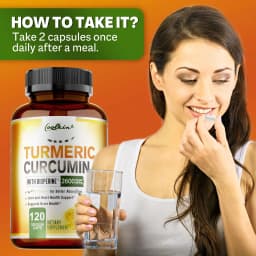 Turmeric Curcumin Capsules - with Black Pepper - Helps Joint,Antioxidant & Immune System, Anti-Inflammatory