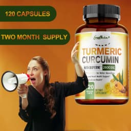 Turmeric Curcumin Capsules - with Black Pepper - Helps Joint,Antioxidant & Immune System, Anti-Inflammatory