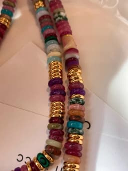 Minar Bohemia Candy Color Natural Stone Beads Beaded Necklace for Women 18K Real Gold Plated Brass Strand Chokers Wholesale