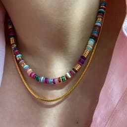 Minar Bohemia Candy Color Natural Stone Beads Beaded Necklace for Women 18K Real Gold Plated Brass Strand Chokers Wholesale