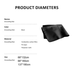 MAXSHARER Grounding Leather Mattress Grounding Sleep Mat Conductive Leather Earthing Mattress Pad for Better Sleep Reduce Stress