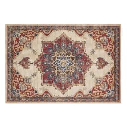 VIKAMA Bohemian Vintage Carpet for Living Room and Bedroom, Easy-to-Manage Ethnic Style Dining Room Rug, Home Decoration