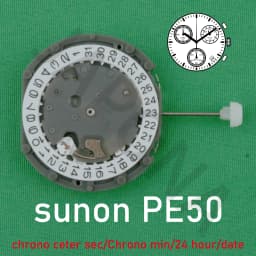 PE50 movement china Sunon PE50 Quartz Watch movement chrono center second/Chrono min/Day/Date/24 hour for DIY to moonswatch