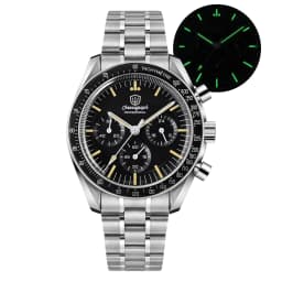 Watchdives WD1863 New 39Mm VK63 Mecha-Quartz Chronograph Watch Bubble Sapphire AR Luminous 100M Waterproof Sports Men Wristwatch
