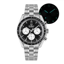 Watchdives WD1863 New 39Mm VK63 Mecha-Quartz Chronograph Watch Bubble Sapphire AR Luminous 100M Waterproof Sports Men Wristwatch
