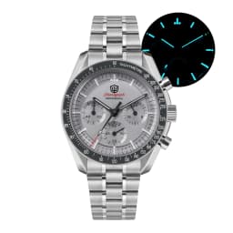 Watchdives WD1863 New 39Mm VK63 Mecha-Quartz Chronograph Watch Bubble Sapphire AR Luminous 100M Waterproof Sports Men Wristwatch