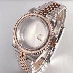 40mm Two Tone Rose Golden Mens Watch Case for SUB GMT Watch Mod NH34A NH35A NH36 NH70 NH38 NH39 ETA 2824 Glidelock System Clasp