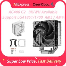 DEEPCOOL AG400 4 Heat Pipe CPU Air-Cooled Cooler 12cm Fan 4Pin PWM TDP 220W CPU Heat Sink For LGA1851 1700 AMD AM4 AM5